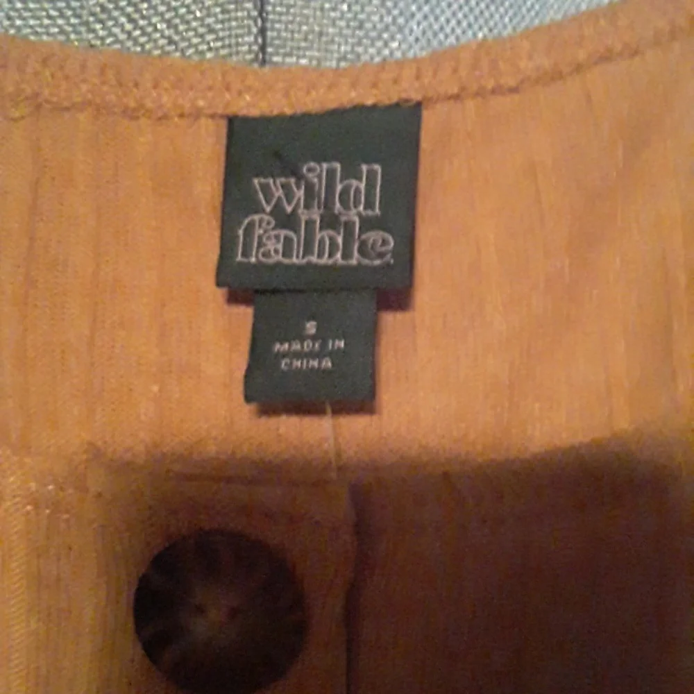 Wild Fable Gold Ribbed Knit Long Sleeve A-line Dress Size Small ☆NWT☆ - Picture 4 of 6